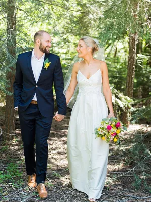 Spaghetti Straps Mermaid Sleeveless Long Wedding Dresses Online,SFWD0031