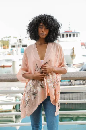 Spring Daisy Woven Kimono