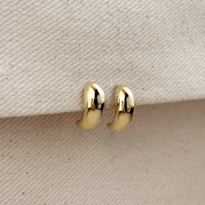 Sunset Studs 18k Gold Filled Curved Stud Earrings