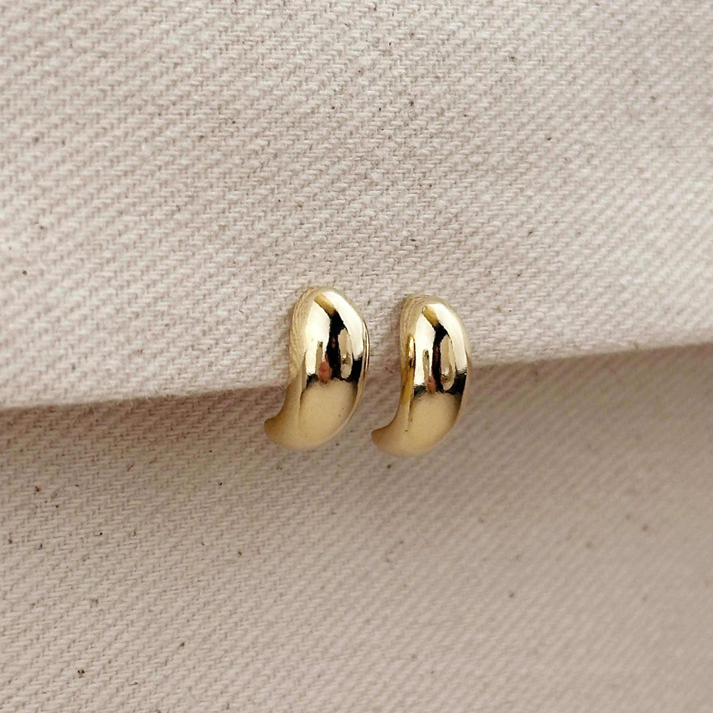 Sunset Studs 18k Gold Filled Curved Stud Earrings