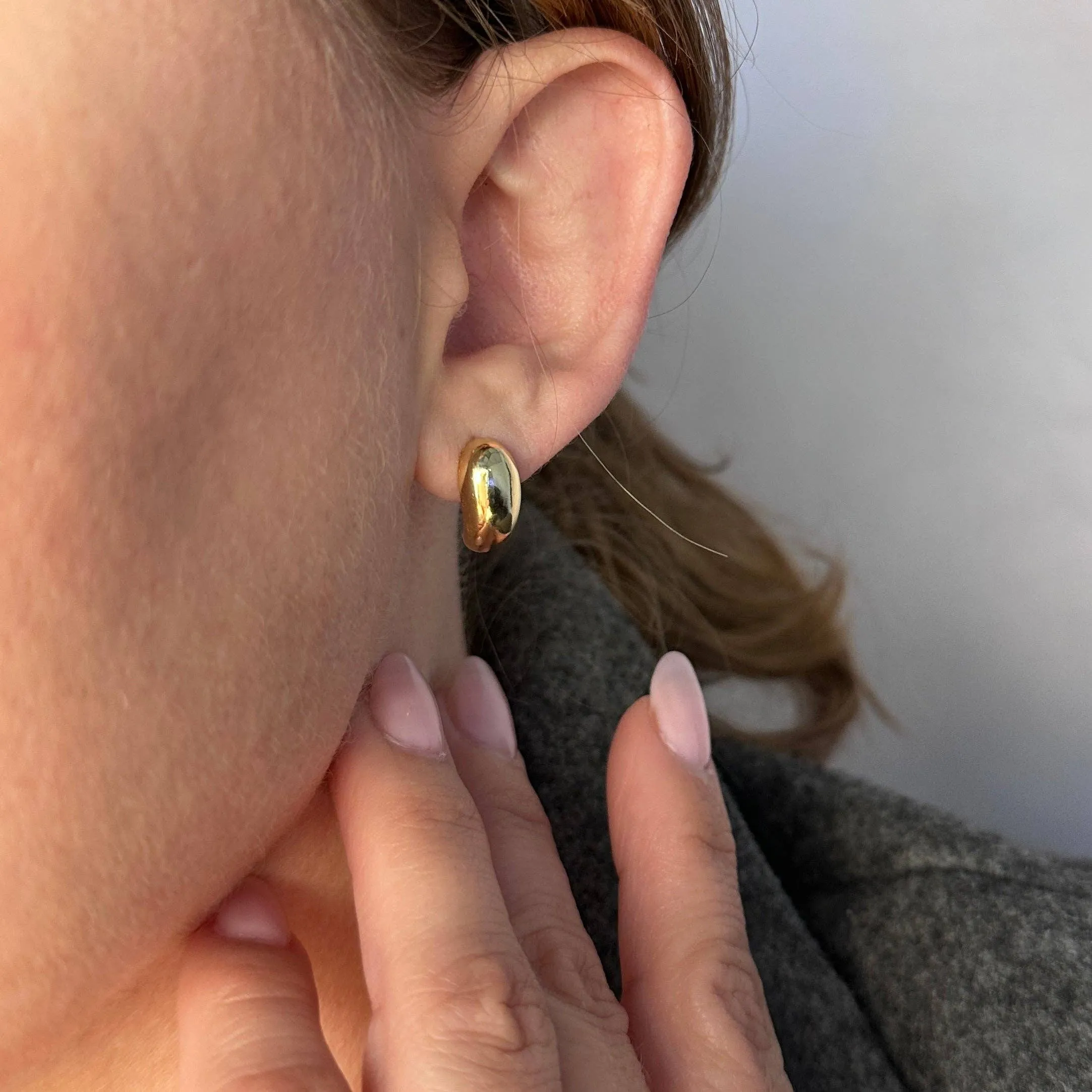 Sunset Studs 18k Gold Filled Curved Stud Earrings