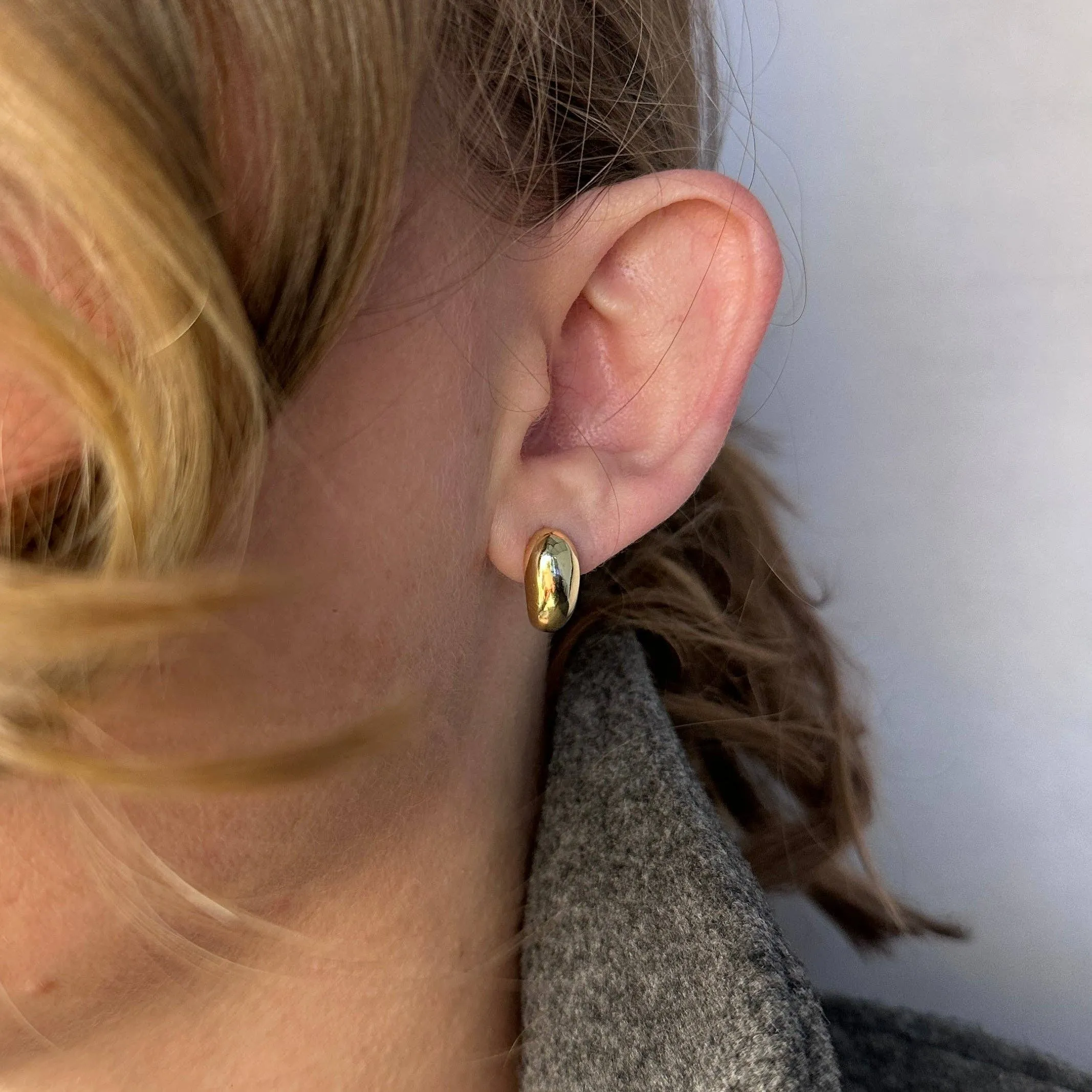 Sunset Studs 18k Gold Filled Curved Stud Earrings