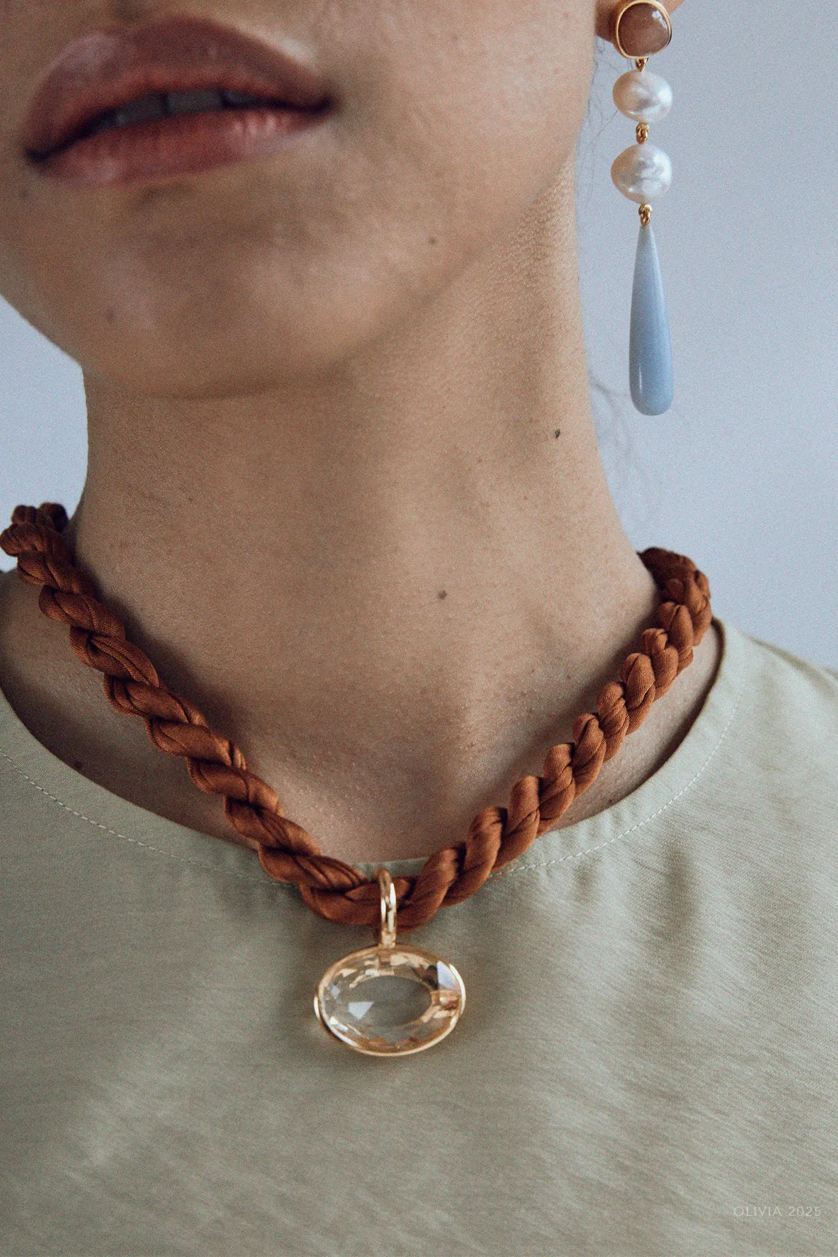 Sunset Woven Collar in Orange