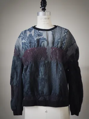 super felted hand dyed hand loomed lincoln jacquard sweatshirt