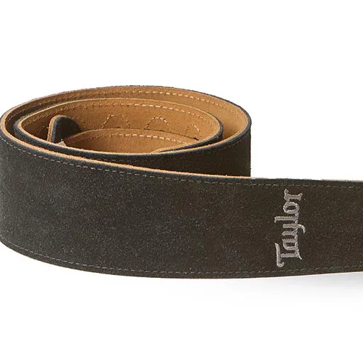 Taylor Embroidered Suede 2.5Inch Guitar Strap, Black