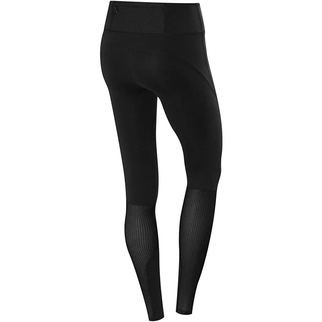 TCA Hex Mesh Womens Long Running Tights - Black