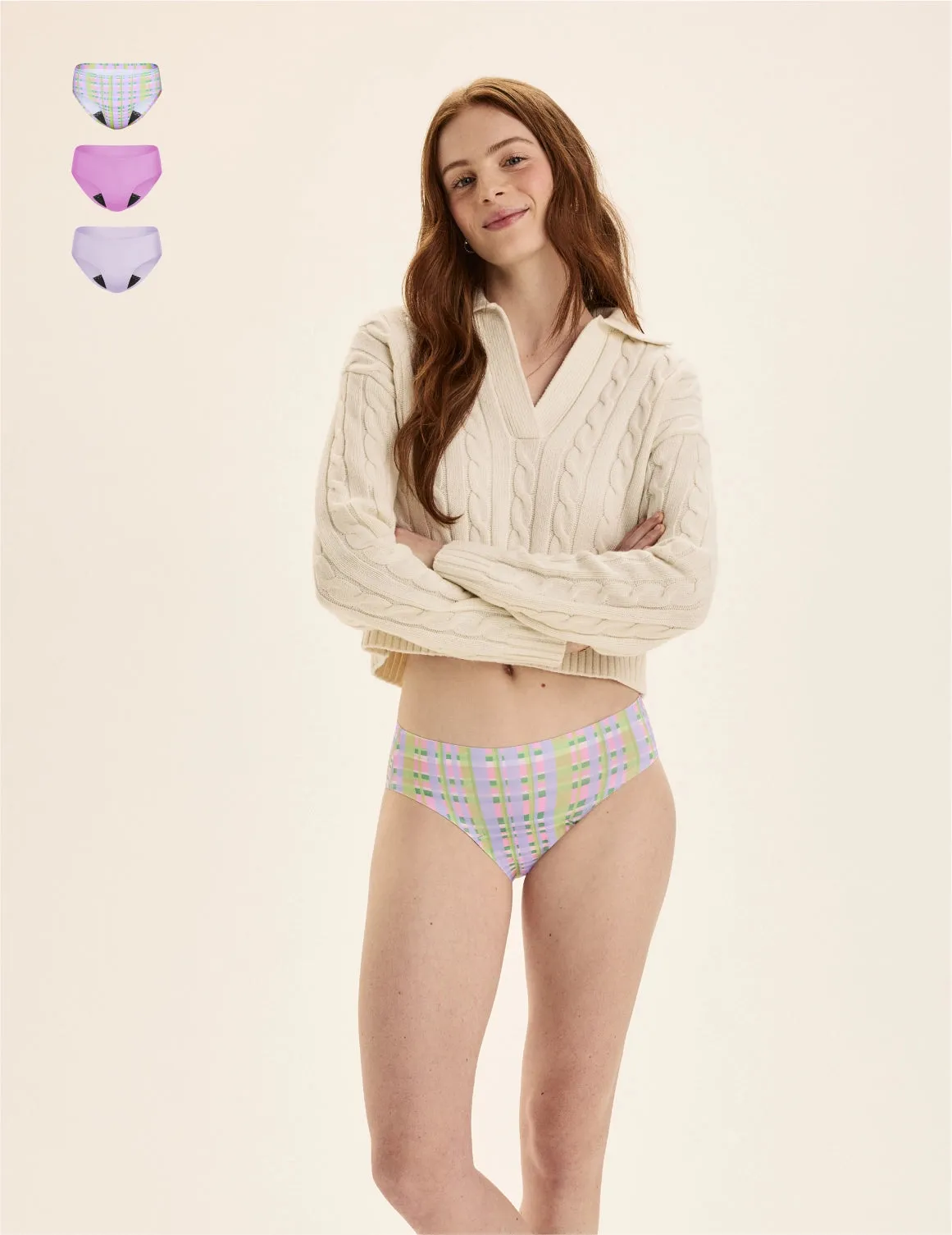 Teen Leakproof UltraThin No-Show Bikini 3-Pack