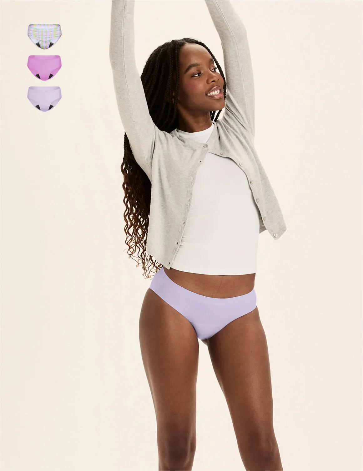 Teen Leakproof UltraThin No-Show Bikini 3-Pack