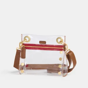 Tony Clear | Mahogany Pebble/Brushed Gold Red Zip | Sml