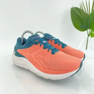 Topo Phantom 2 Women's Size 9 Running Shoes Orange Blue Lace Up Sneakers