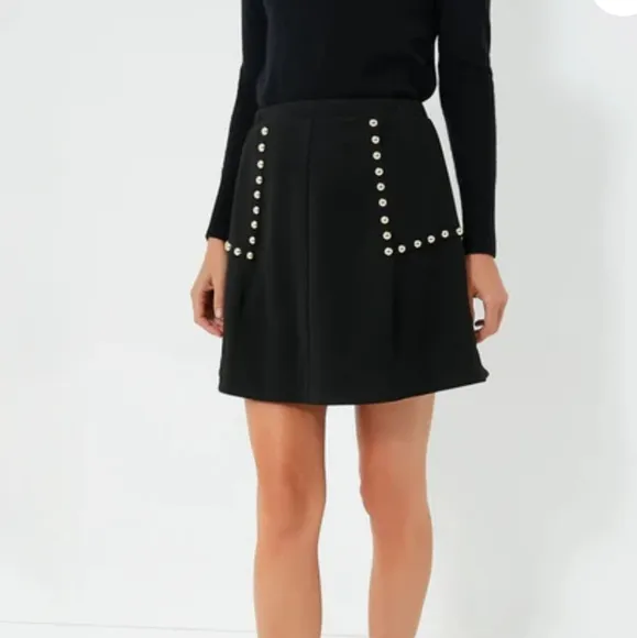 Tuckernuck Gold Stud Mod Mini Skirt Size Small