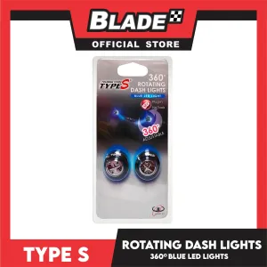 Type S Rotating Dash Light 360' Adjustable 12V Plug In LM50650-60/6 (Blue Led Light) Car Interior Micro Lights