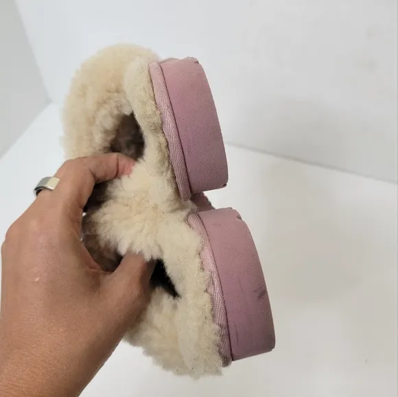 Ugg Slippers Kids Pink Size 11 Leather