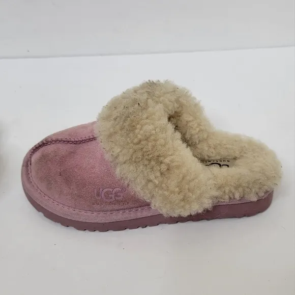 Ugg Slippers Kids Pink Size 11 Leather