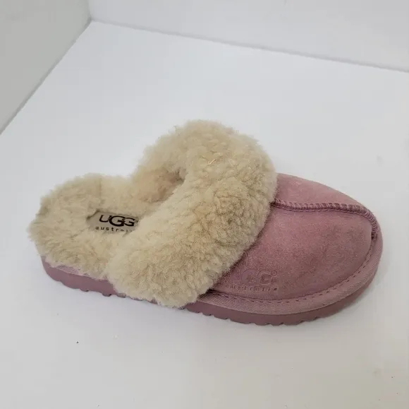Ugg Slippers Kids Pink Size 11 Leather