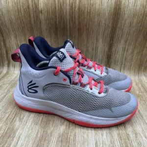 Under Armour Curry 3Z6 Men's Size 11 Grey Basketball Running Shoes 3025090-101