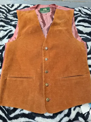 Used size S/M Harry Hall silk and suede waistcoat FREE POSTAGE 🟣