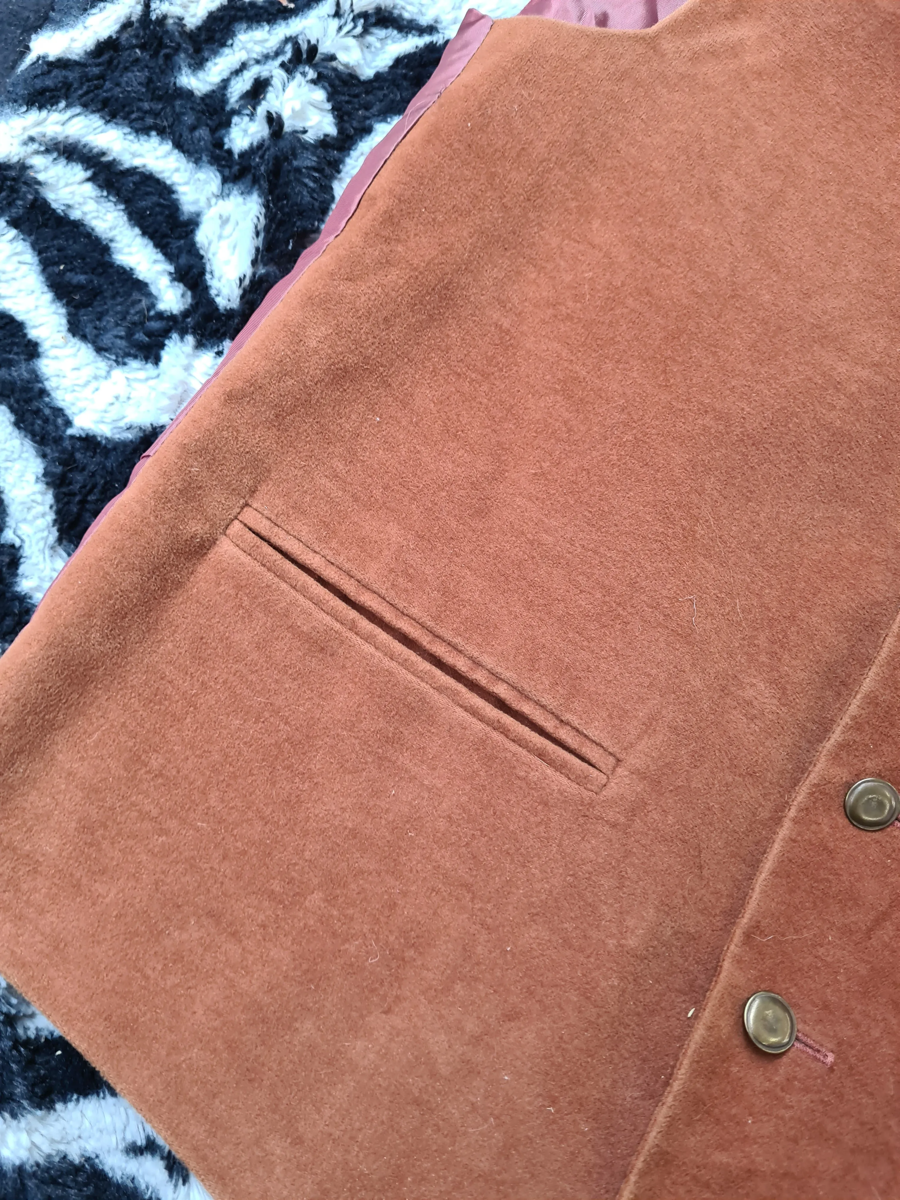 Used size S/M Harry Hall silk and suede waistcoat FREE POSTAGE 🟣
