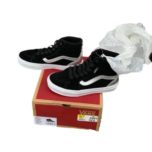 Vans Unisex-Child Filmore Hi Top Sneaker Suede/Black/Silver - Size 13