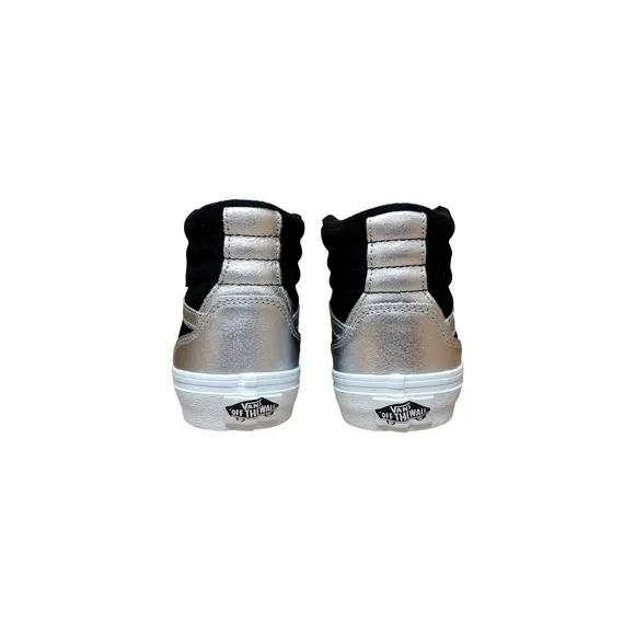 Vans Unisex-Child Filmore Hi Top Sneaker Suede/Black/Silver - Size 13