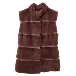 Velvet Dot Stand Collar Vest