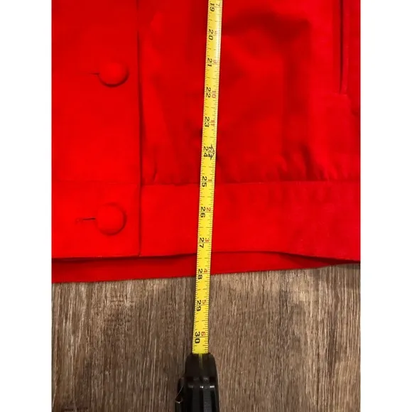 Vintage 70s Count Rome Ultra Suede Red Jacket Women's Sz 10 Button