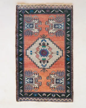 Vintage Mini Turkish Rug 22"x36"