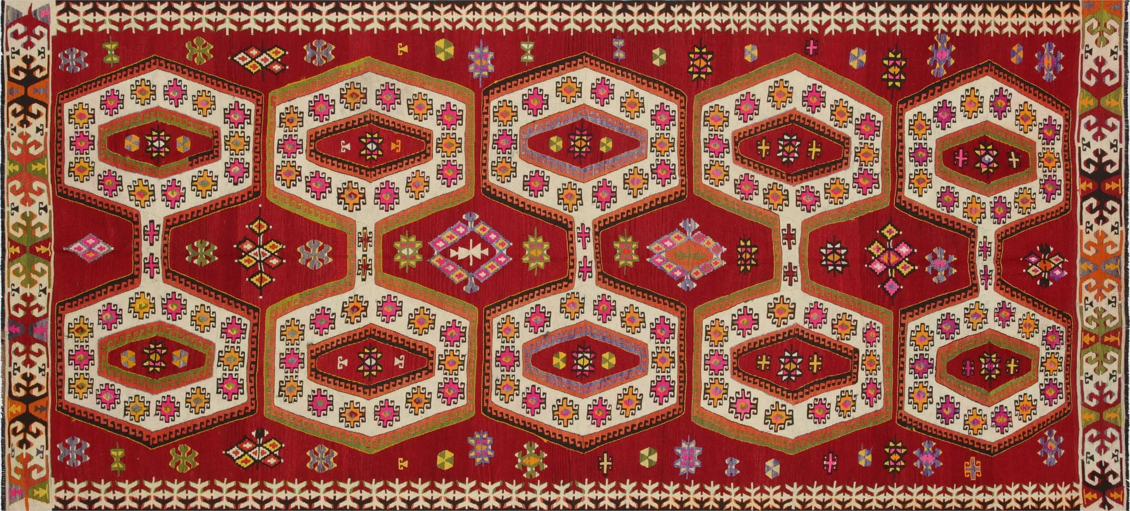 Vintage Turkish Kilim - 5' x 11'3"