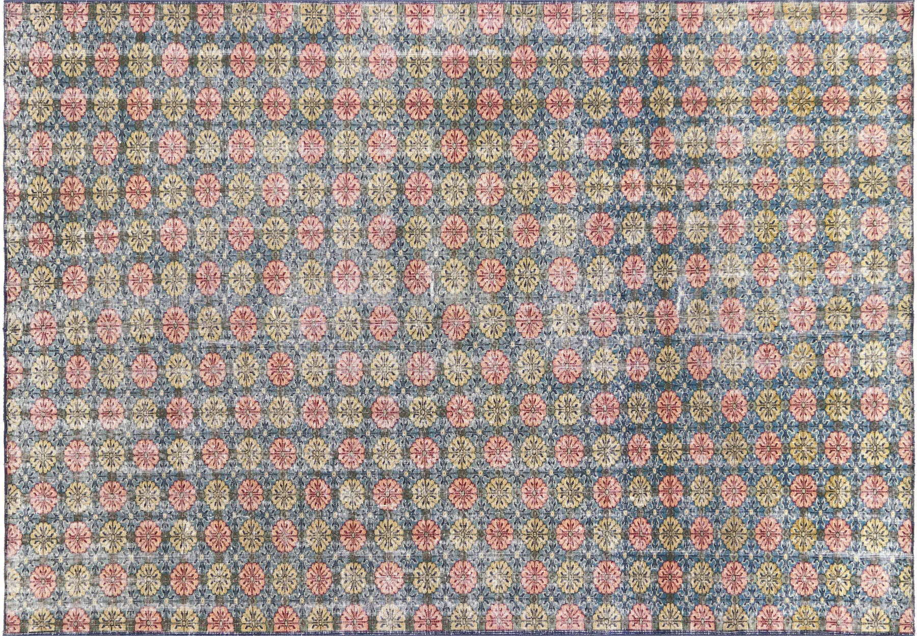 Vintage Turkish Mid-Century-Modern Rug - 7' x 10'