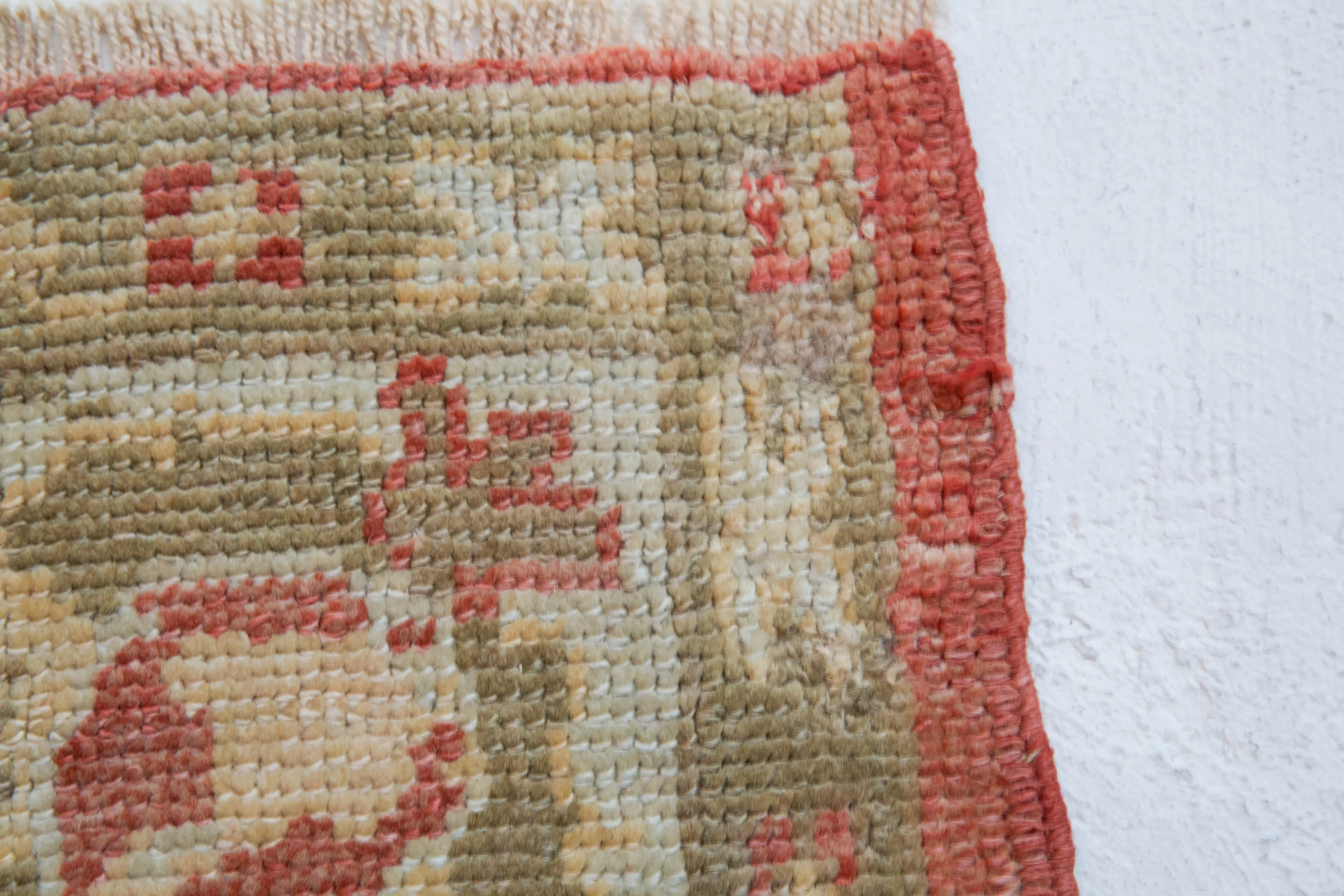 Vintage Turkish Oushak Rug 5'5"x8'5"