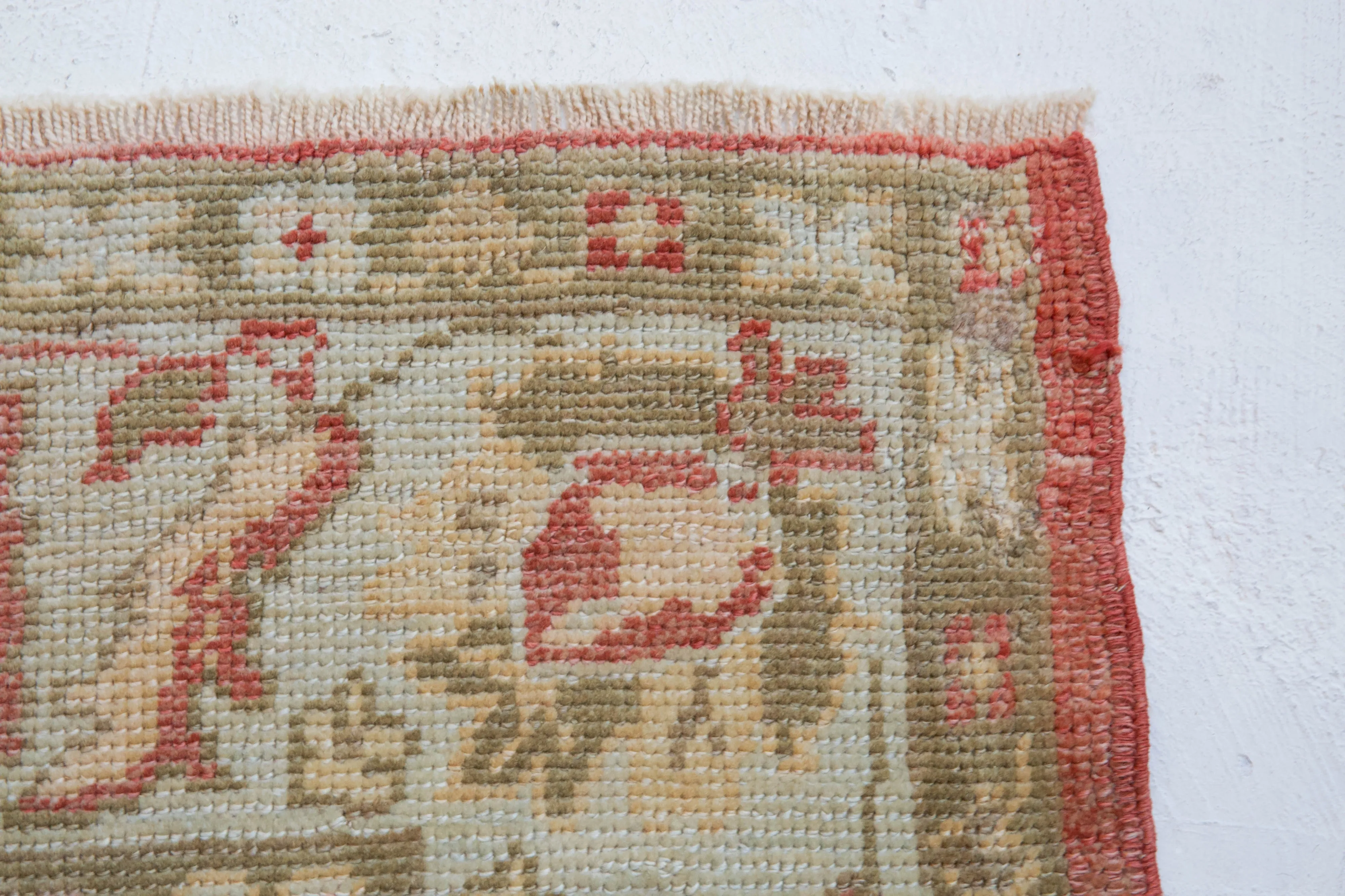Vintage Turkish Oushak Rug 5'5"x8'5"