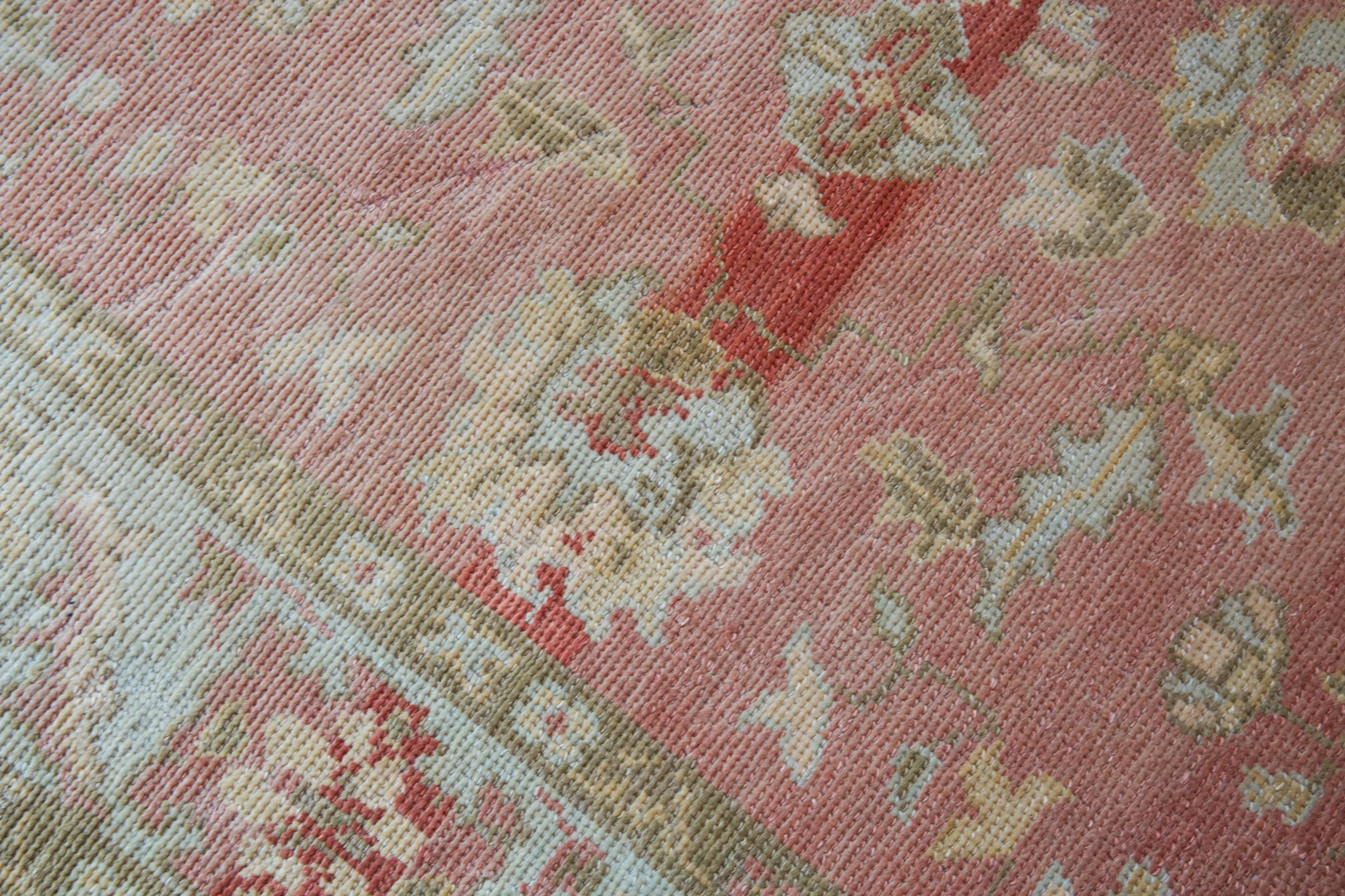 Vintage Turkish Oushak Rug 5'5"x8'5"