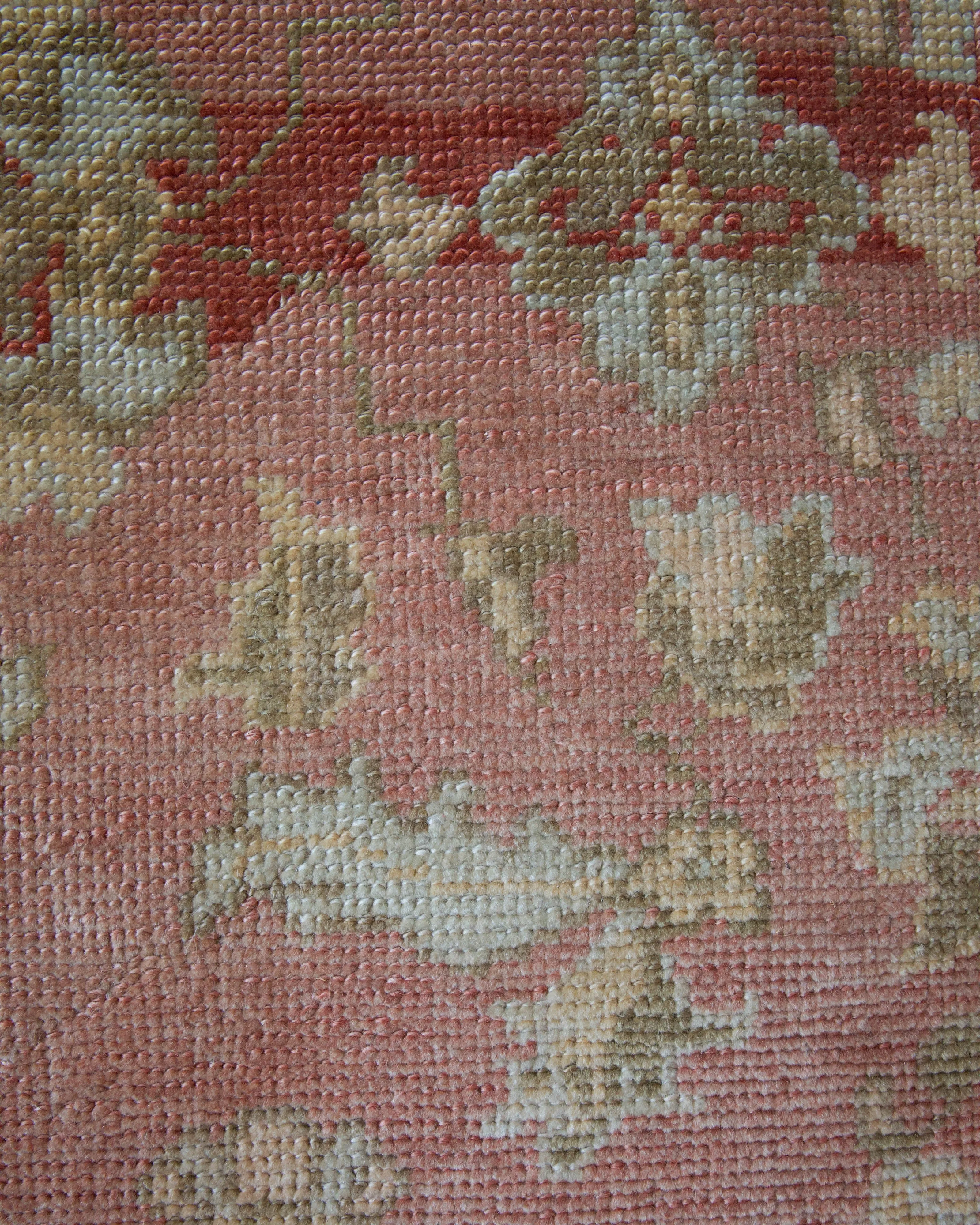 Vintage Turkish Oushak Rug 5'5"x8'5"