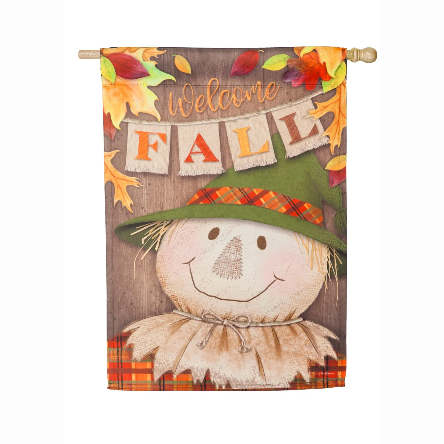 Welcome Fall Scarecrow House Suede Flag,13s8684