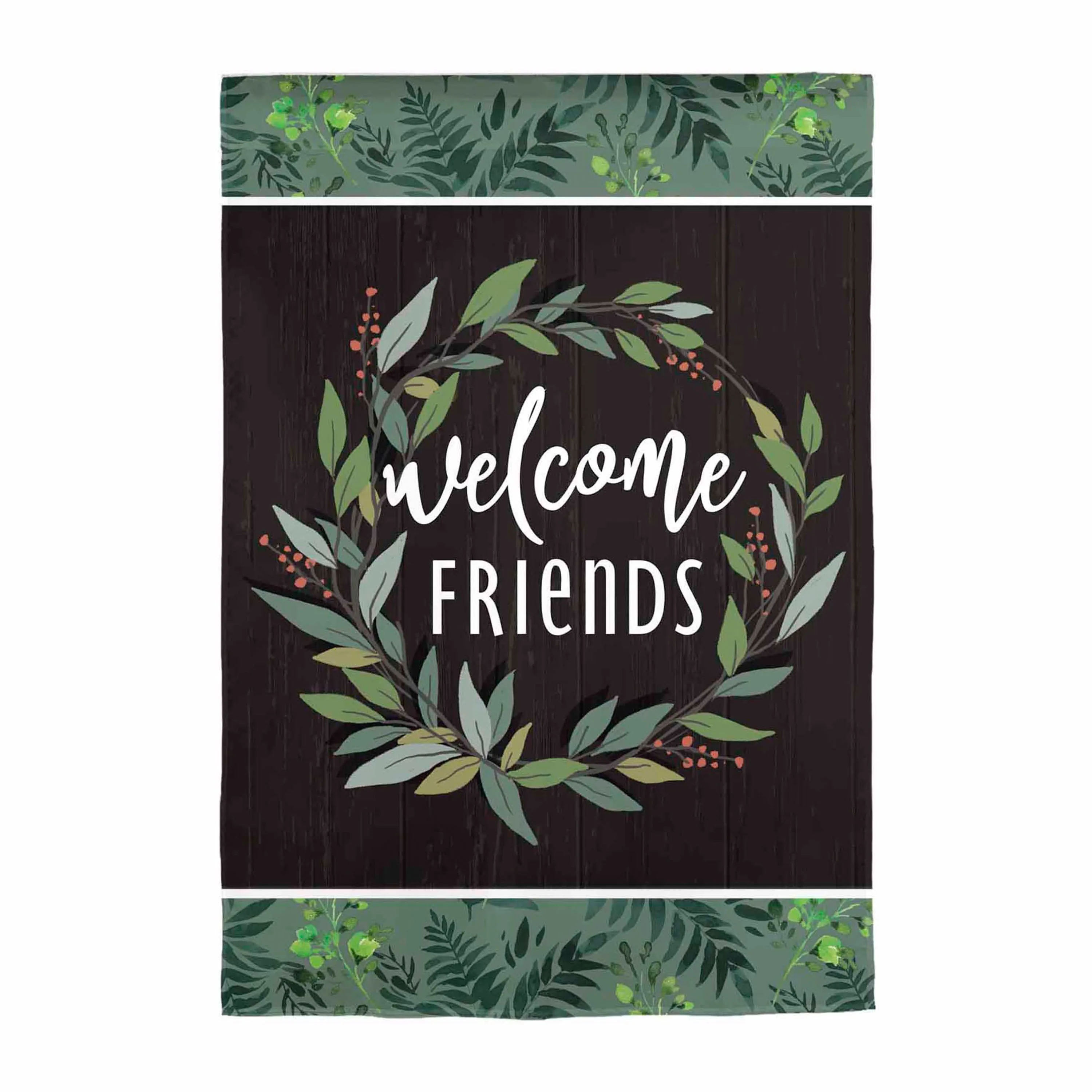 Welcome Friends Suede Garden Flag,14s12060
