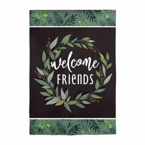 Welcome Friends Suede Garden Flag,14s12060
