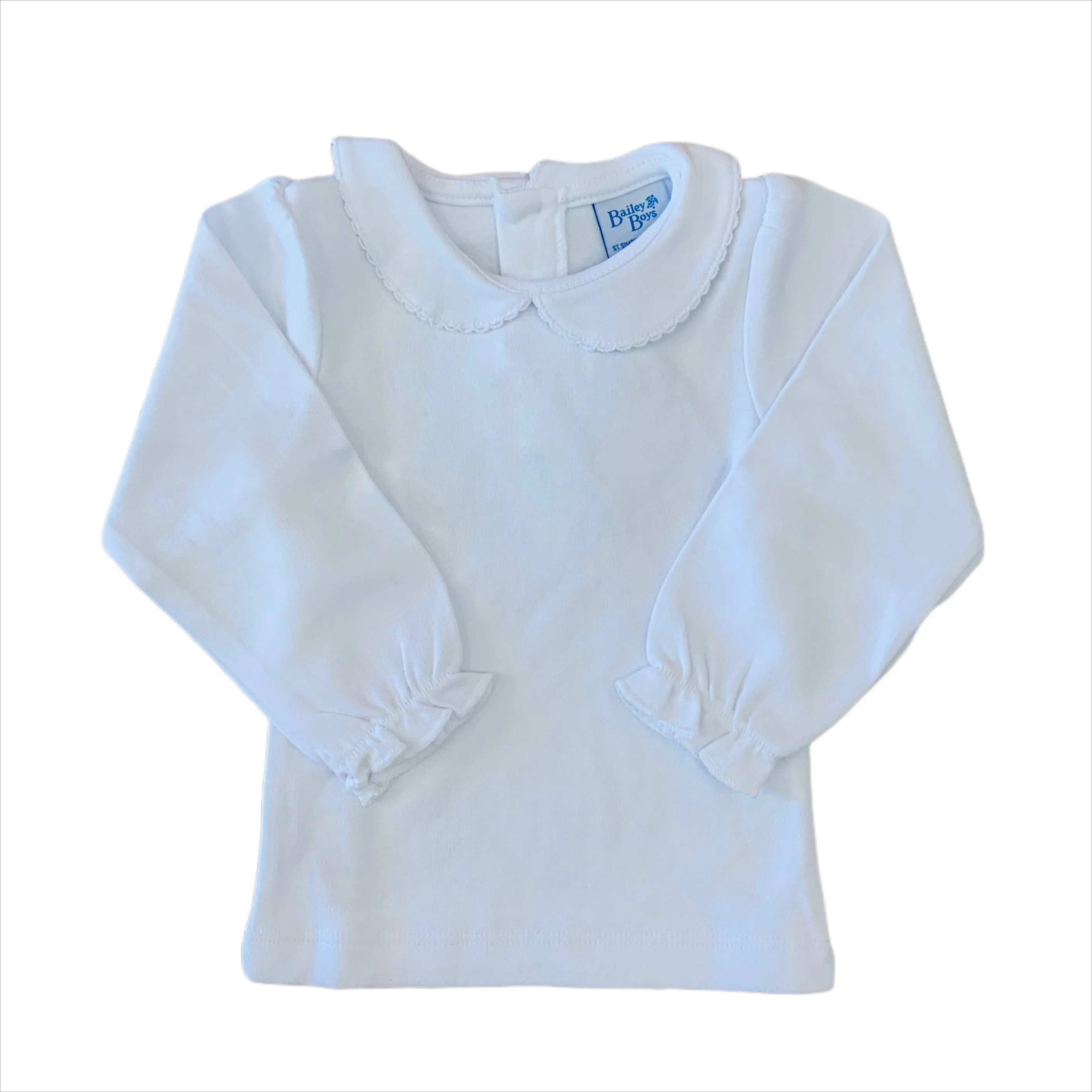 White Girl LS Shirt Button Back