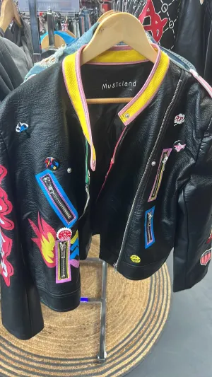 Womens Musicland Pnk2011 Vegan Leather Jacket