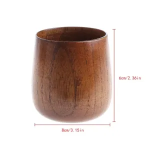 Wooden Cup Primitive Handmade Natural Wood Coffee Beer Juice Milk Tea Mug Must-have durable Drinkware