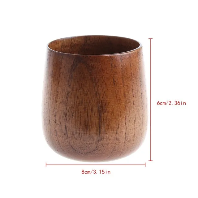 Wooden Cup Primitive Handmade Natural Wood Coffee Beer Juice Milk Tea Mug Must-have durable Drinkware