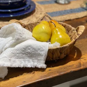 Woven Round Basket with Handles