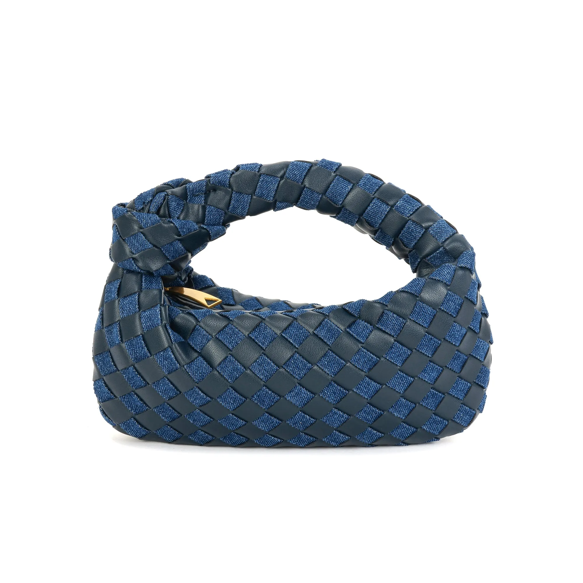 Woven Sheepskin Knot Bag Pouch