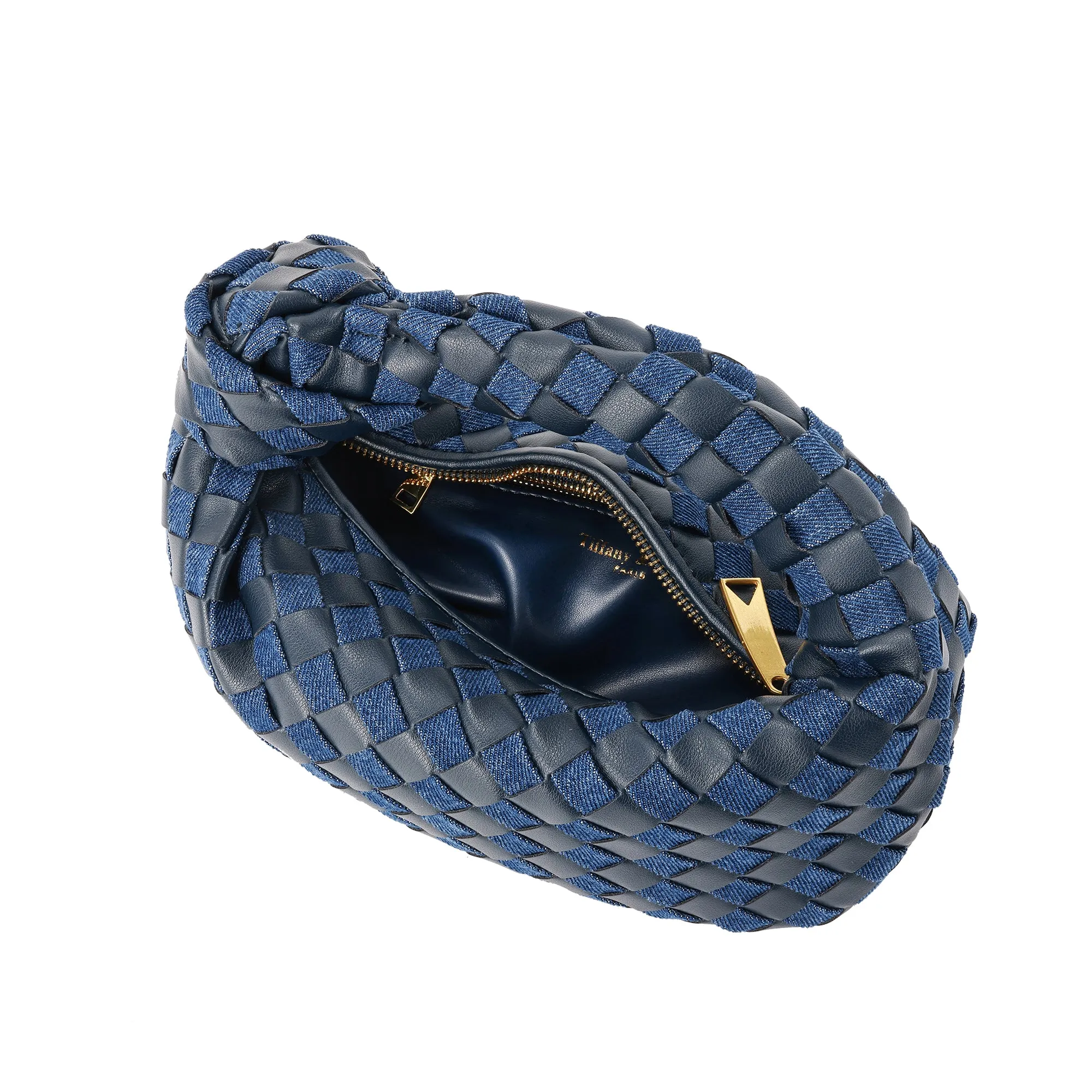 Woven Sheepskin Knot Bag Pouch
