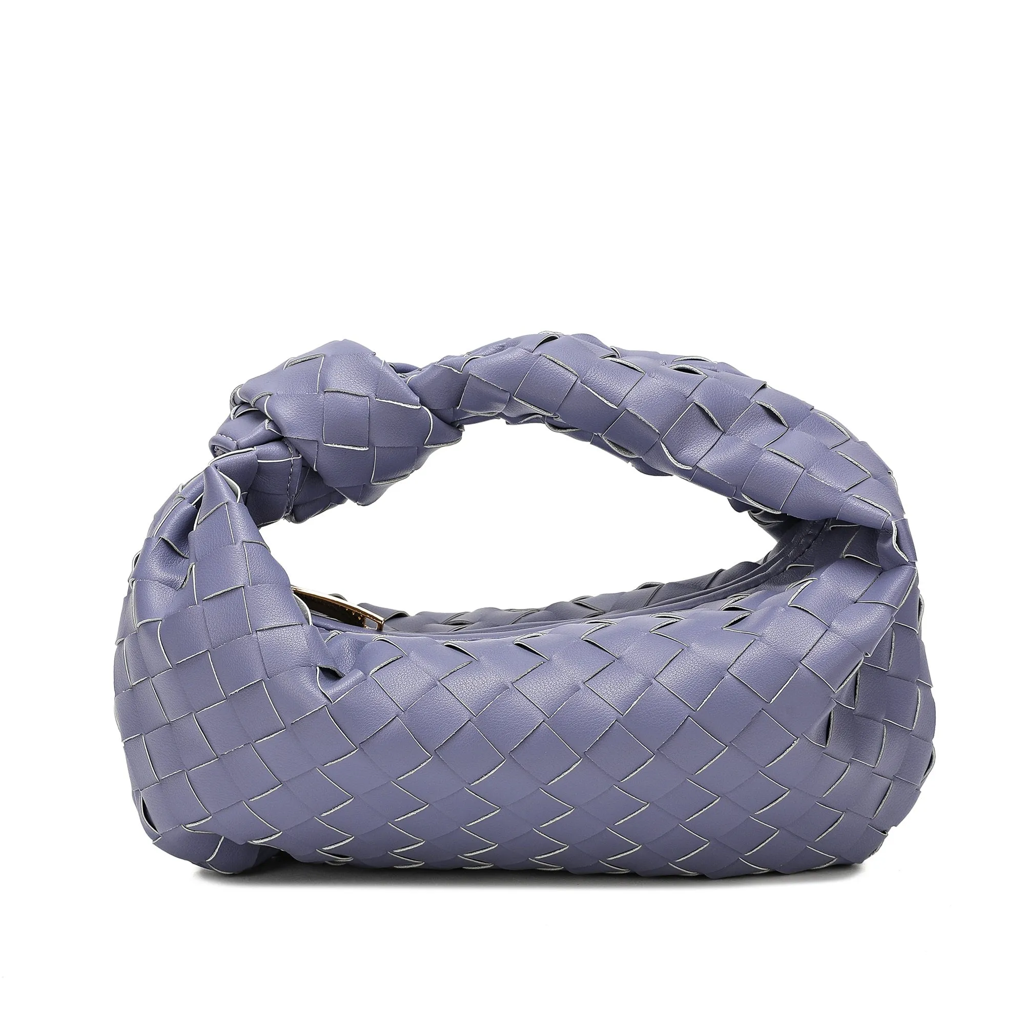Woven Sheepskin Knot Bag Pouch