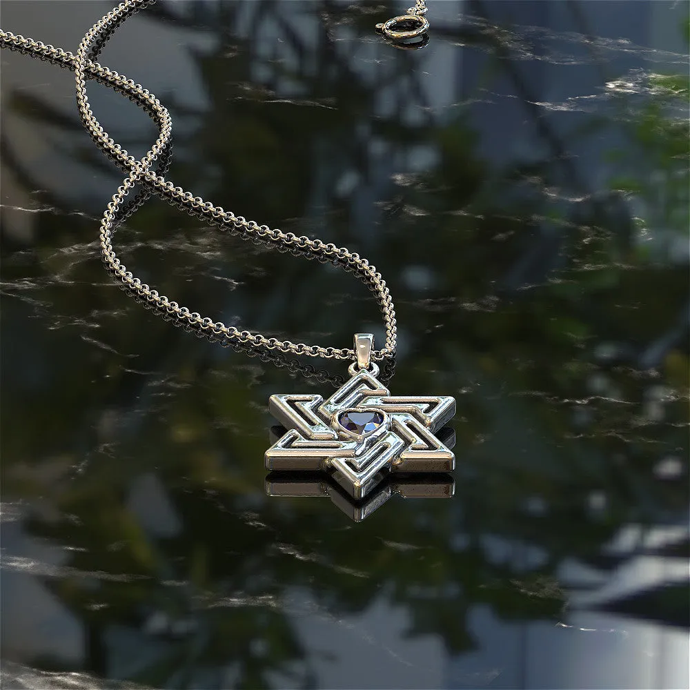 Woven Star of David Necklace