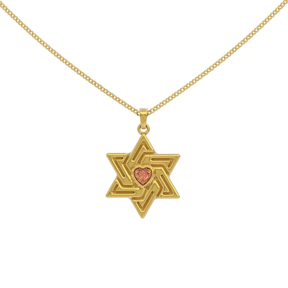 Woven Star of David Necklace