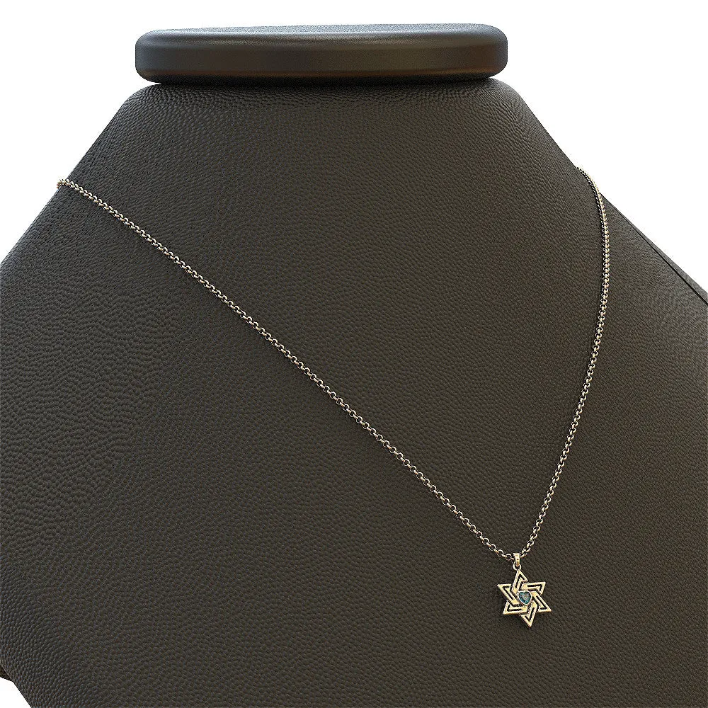 Woven Star of David Necklace