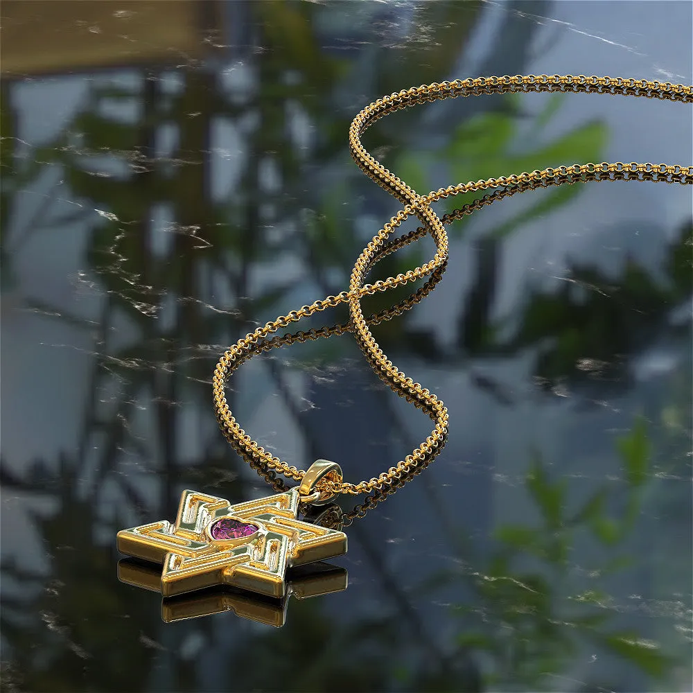 Woven Star of David Necklace