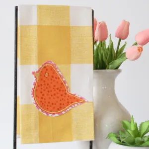 Yellow Spring Bird Hand Towel