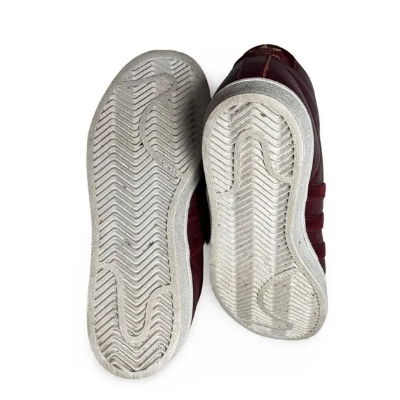 Youth Size 4 Burgundy High Top Adidas Superstar Suede